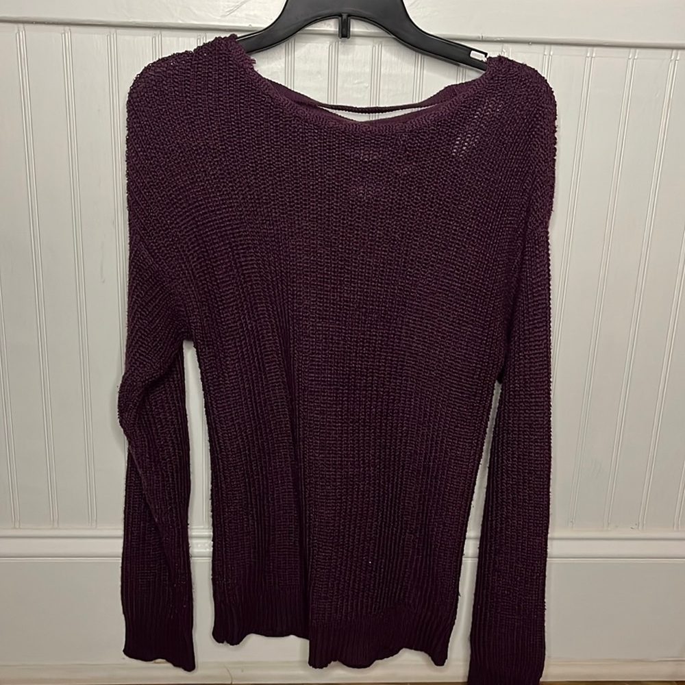 Super Soft and Comfy Purple Sweater with a detailed back from Lizard Thicket SM